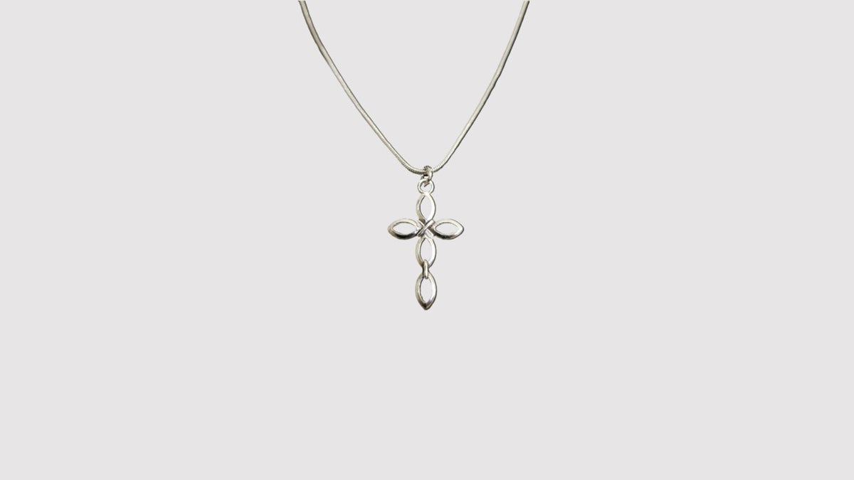 Heather | Hollow Cross Necklace