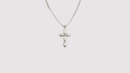 Heather | Hollow Cross Necklace